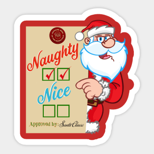 Checked twice NAUGHTY Sticker